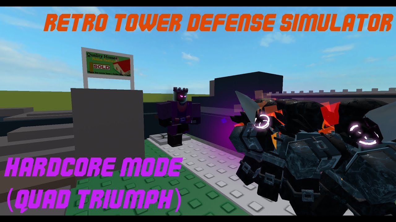 Retro tower defense simulator. Hardcore mode (quad)