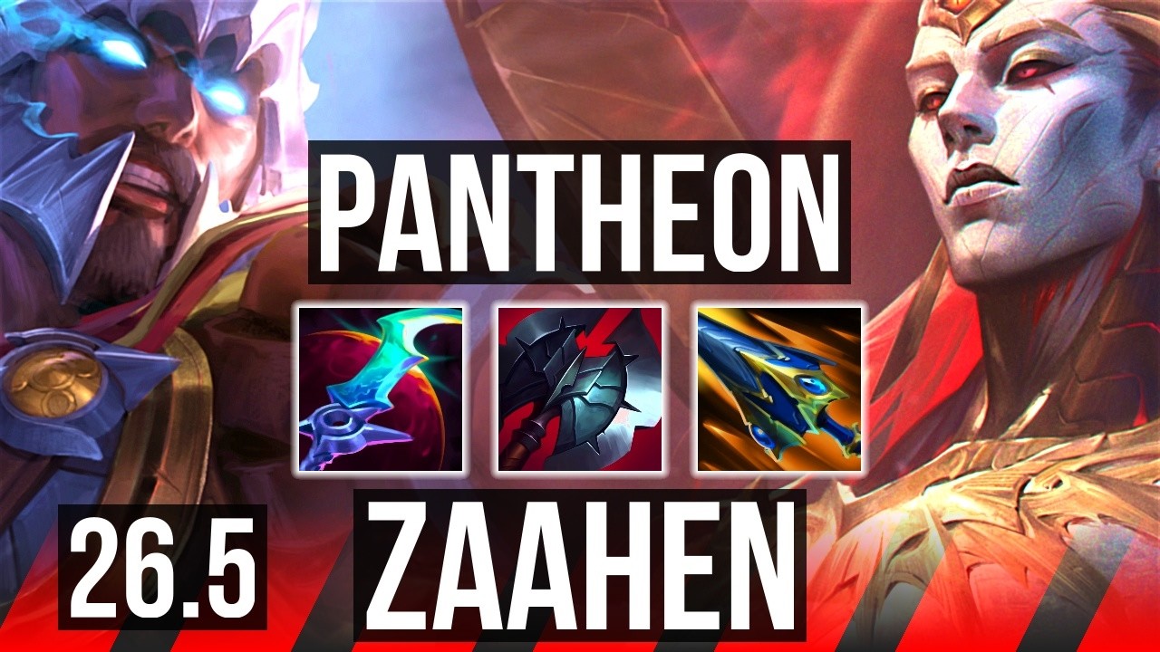 PANTHEON vs ZAAHEN (TOP) | Good KDA: 12/2/7 | EUW Diamond | 26.5