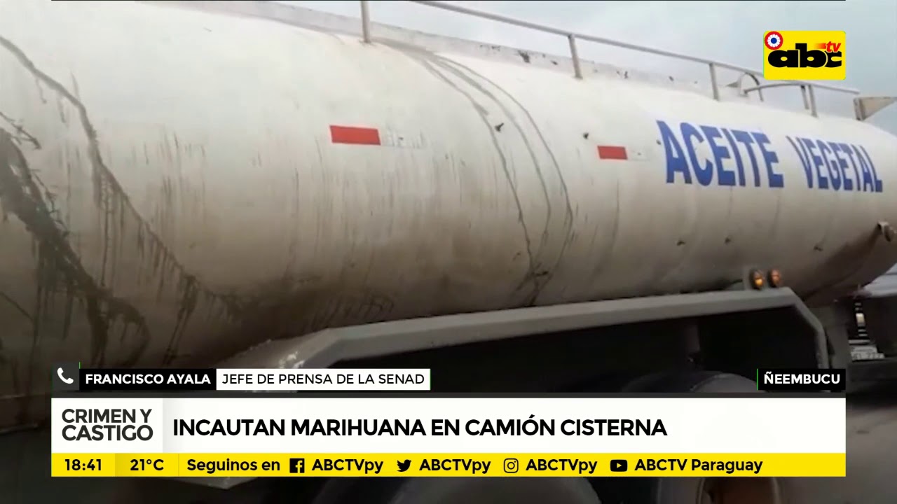 Crimen y Castigo: Incautan marihuana en camión cisterna