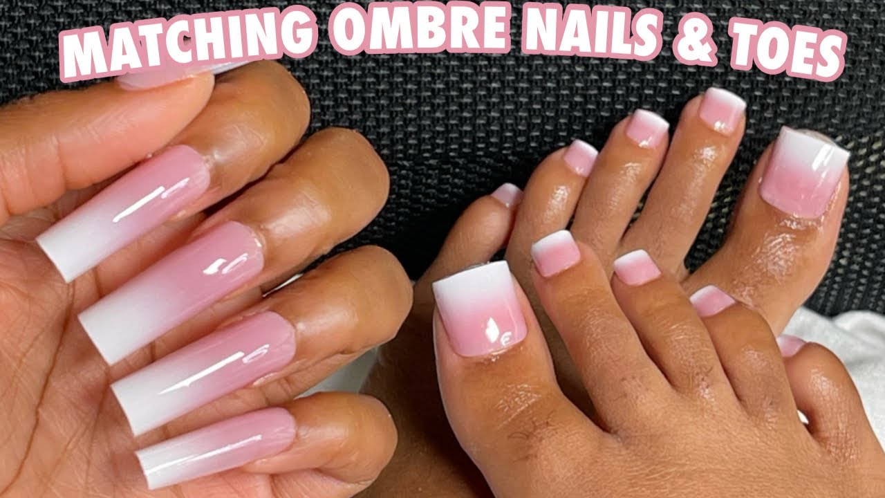 Matching Ombré Nails & Toes | Acrylic Toes Dupe | Amazon Nail Finds ft. Novo Ovo | Pre Apex Nails