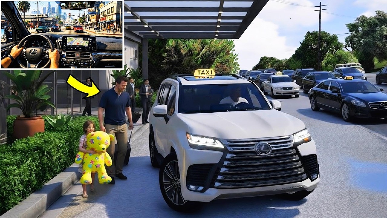 GTA 5 - Luxury Private Taxi Job with Lexus LX 600 | POV Drive