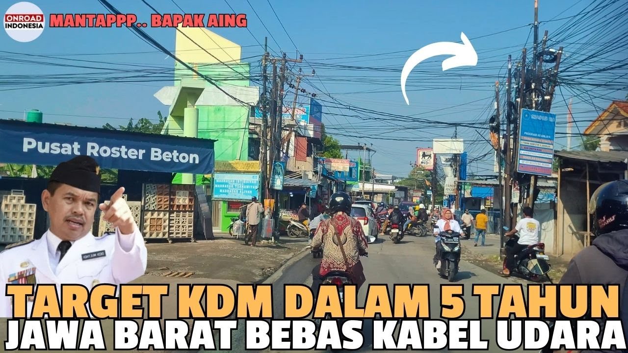 KDM: Dalam 5 TAHUN JAWA BARAT BEBAS Kabel Udara SEMRAWUT | Kondisi Kabel Udara Kota & Kab. BEKASI