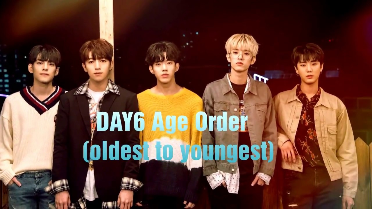 DAY6 Age Order  (oldest to youngest)