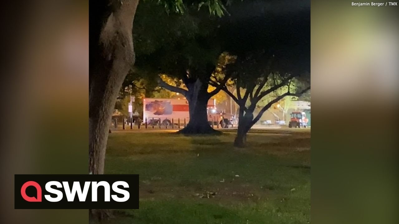 Driver crashes U-Haul removal truck into security barriers near White House | SWNS