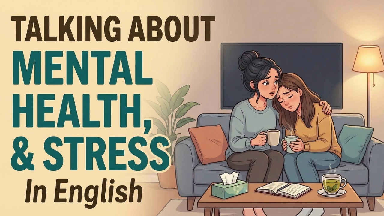 How to Talk About Mental Health & Stress in English | English Conversation Practice (Listen & Speak)