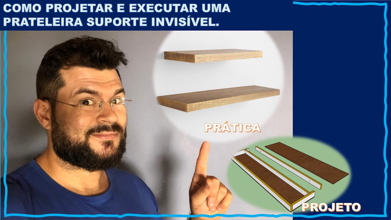 Prateleira em MDF suporte invisível, rápido, fácil, prático e seguro!