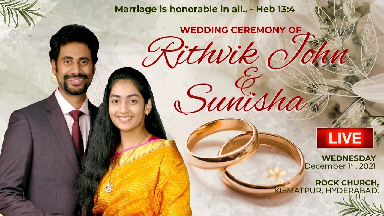 WEDDING CEREMONY OF RITHVIK WITH SUNISHA ON 1ST DECEMBER 2021 @ ROCK CHURCH, KISMATPUR