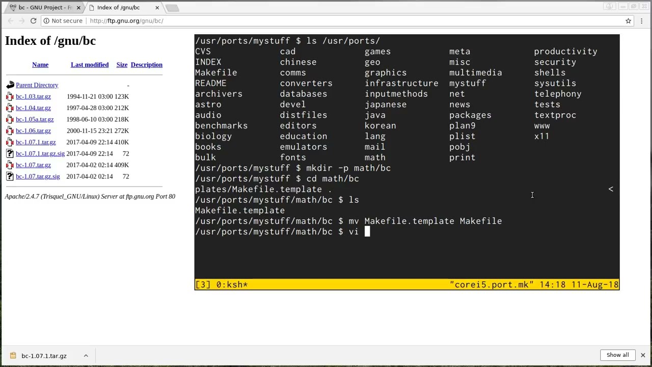 OpenBSD porting workshop #1： Porting basics August 11, 2018