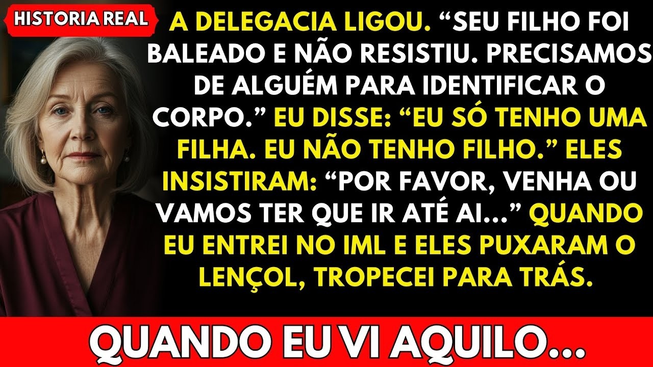 A delegacia me ligou para identificar o corpo do meu filho. Só tenho uma filha. Mas o homem morreu
