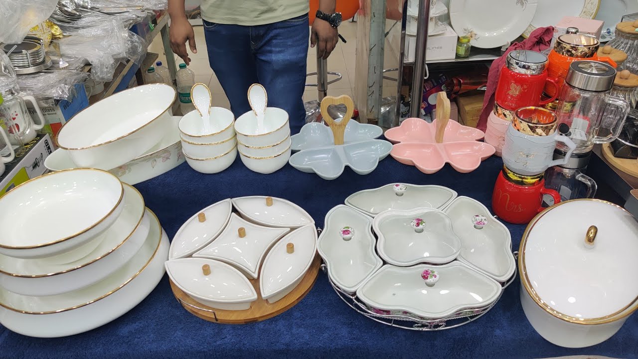 সৌখিন মর্ডান সাভিং ডিস সেট কিনুন//Serving dish set buy.