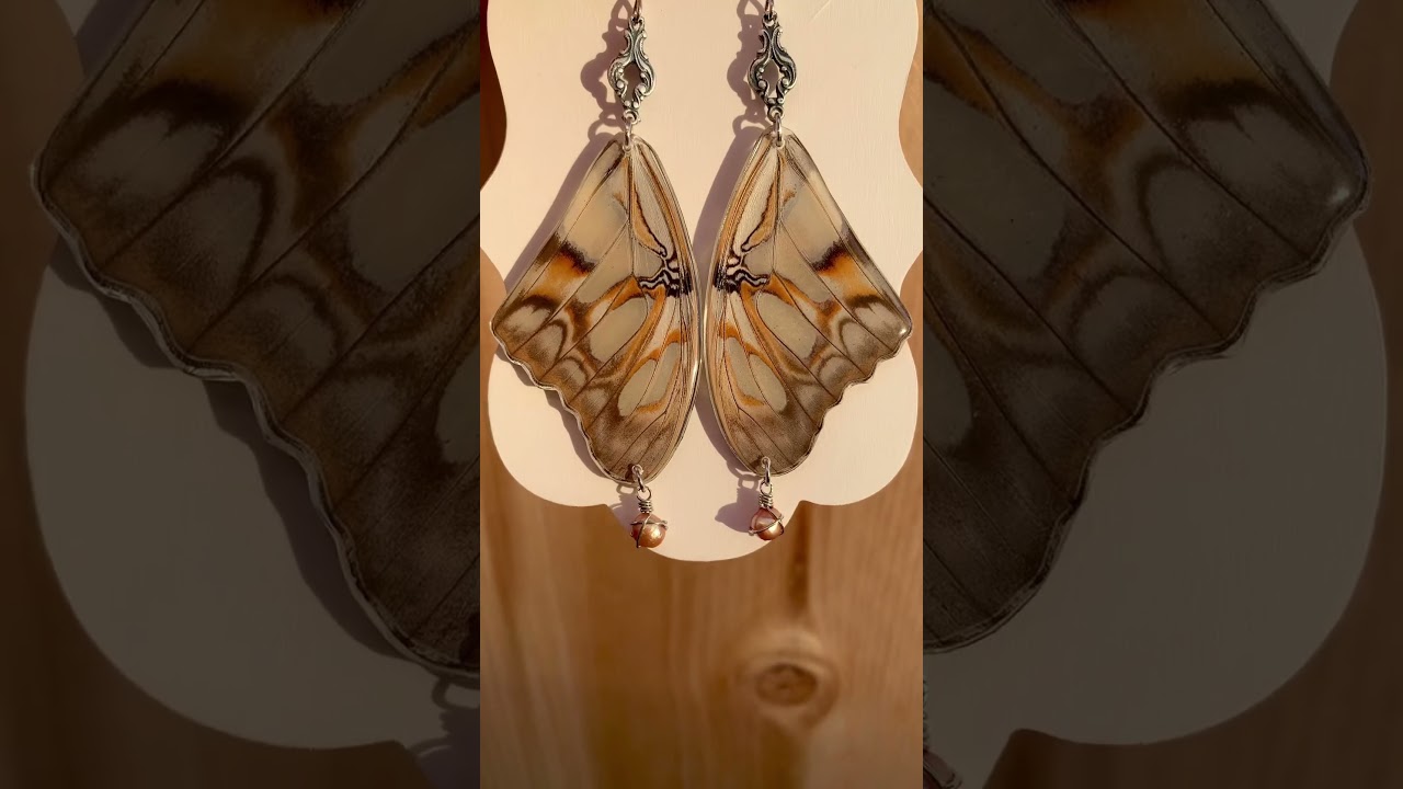 Making Insect Wing Earrings #resin #butterfly #resinartjewelry