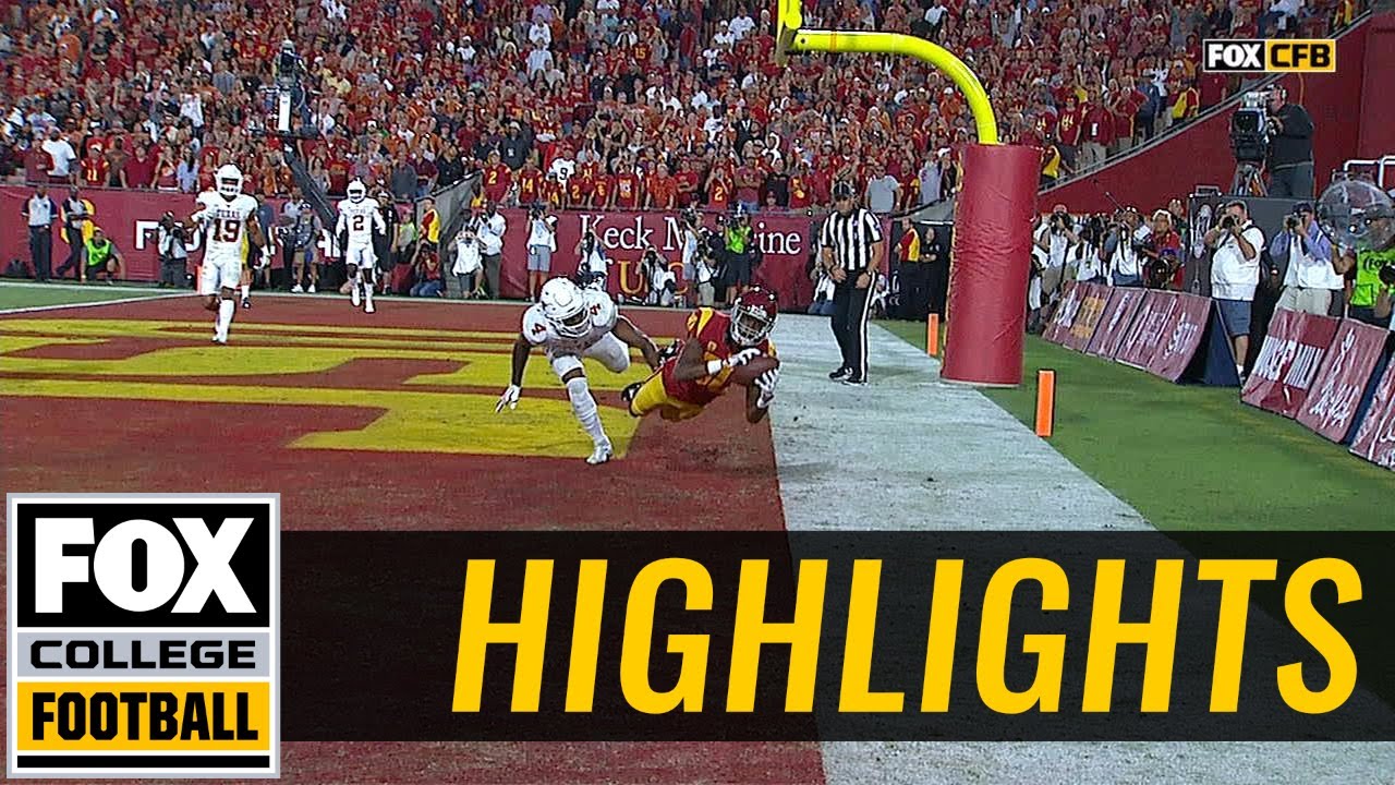 USC's Deontay Burnett lays out for incredible touchdown catch | Highlights | FOX COLLEGE FOOTBALL