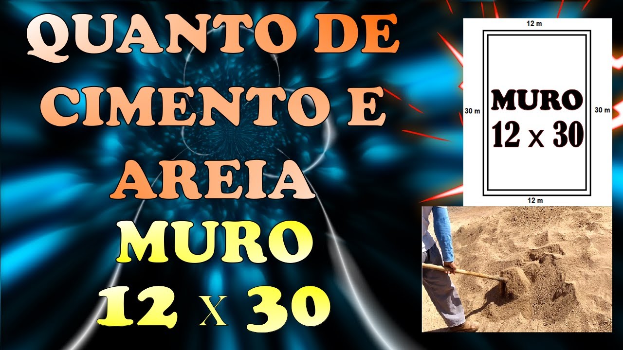 QUANTOS SACOS DE CIMENTO E METROS DE AREIA GASTA PRA ASSENTAR TIJOLOS NO MURO DE UM LOTE 12x30