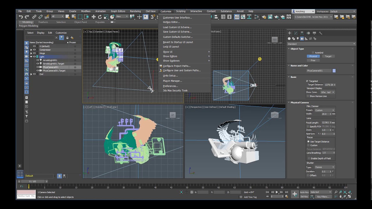 Учебное пособие по 3ds Max: камеры, освещение и рендеринг с использованием Arnold