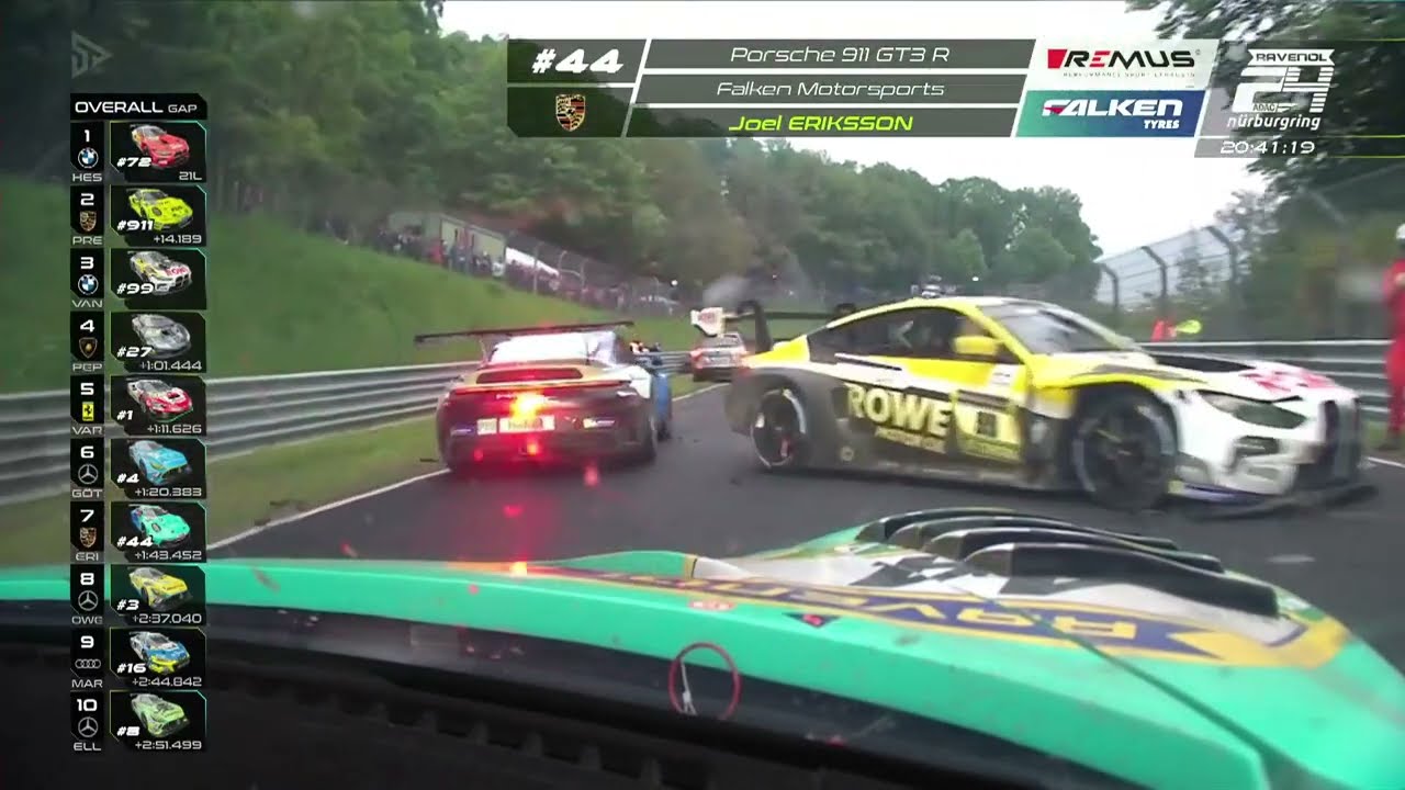 Sheldon van der Linde CRASHES OUT! | ADAC RAVENOL 24h Nürburgring