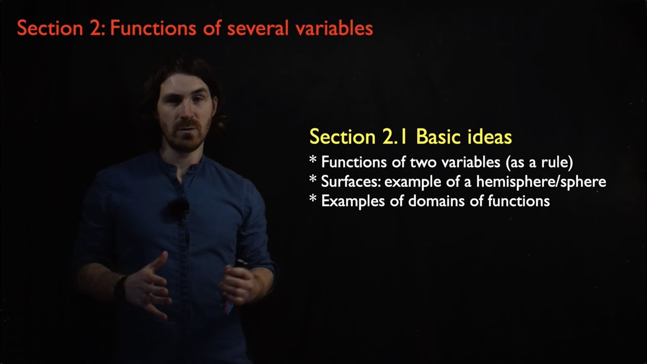 Section 2.1 Multi-variable functions: Basic Ideas