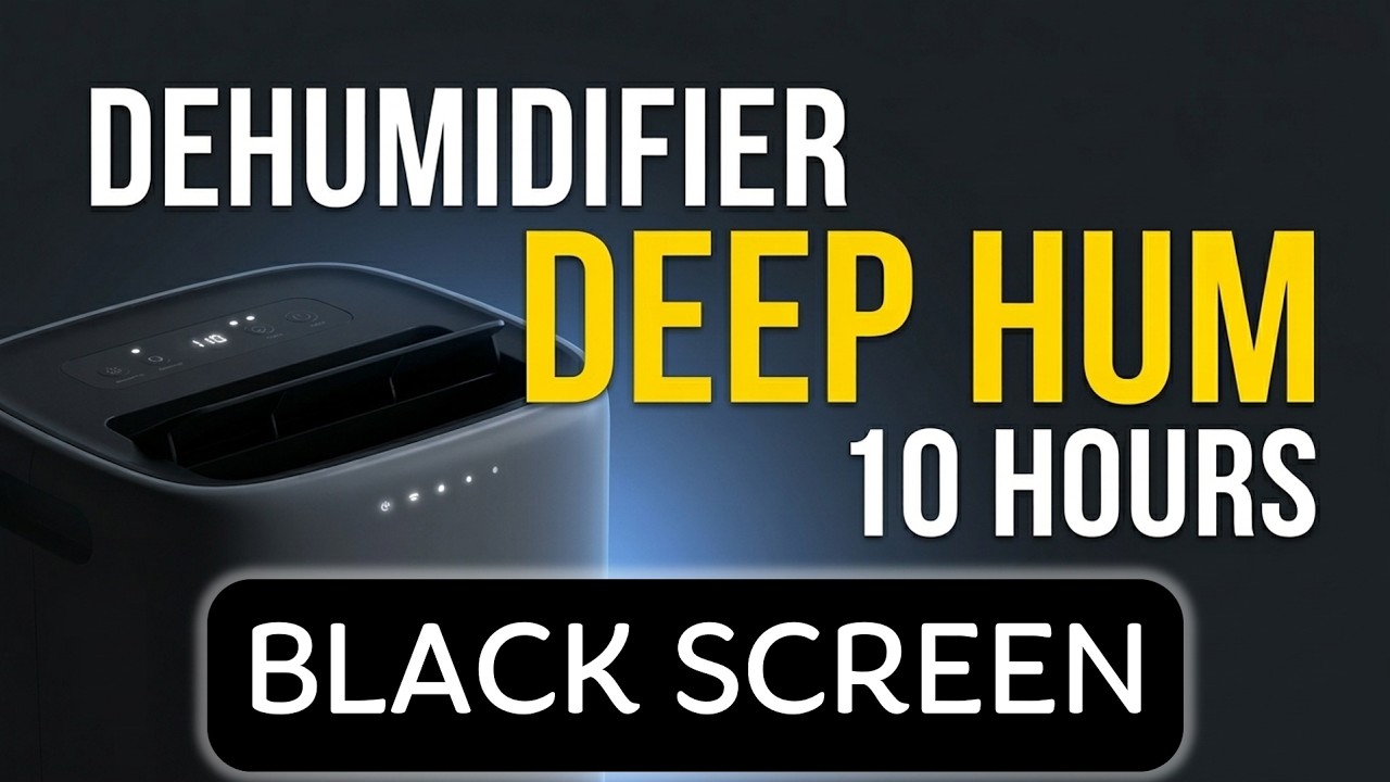 Deep Sleep Dehumidifier Sound (Black Screen) - 10 Hour White Noise for Insomnia