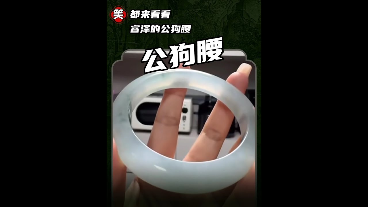 都来看看睿泽的公狗腰！ #翡翠手镯 #玉石魅力 #珠宝首饰 #搞笑视频 #睿泽鉴宝
