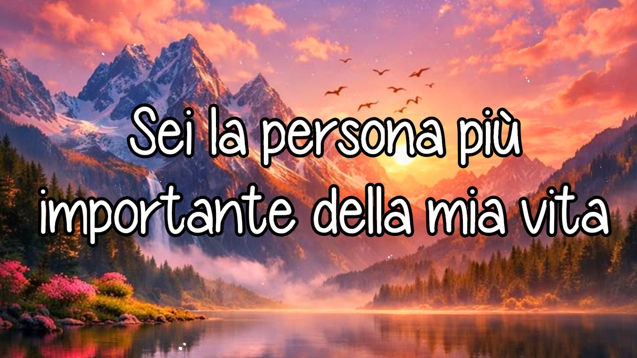 Sei la persona più importante...