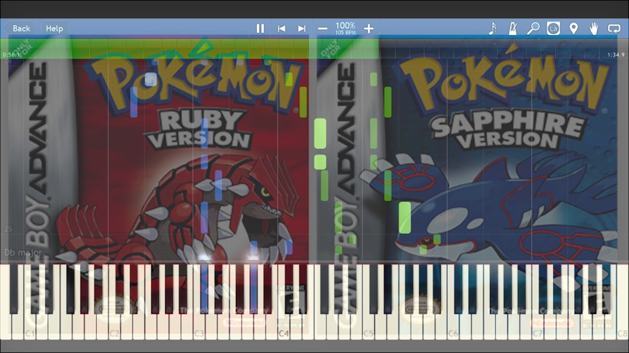 Pokemon R/S/E - Abandoned Ship (Piano Arrangement) (Synthesia)