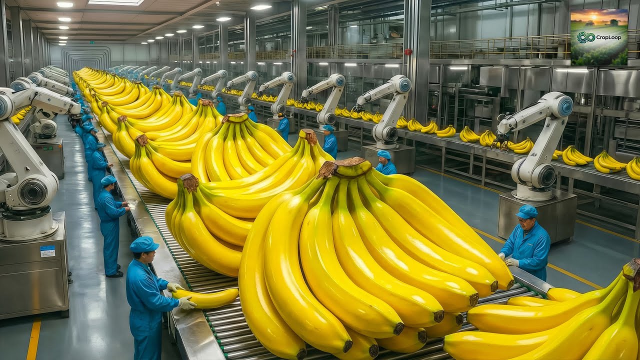 How Bananas Go From Farm to Dessert | Inside the Factory Process (AI)