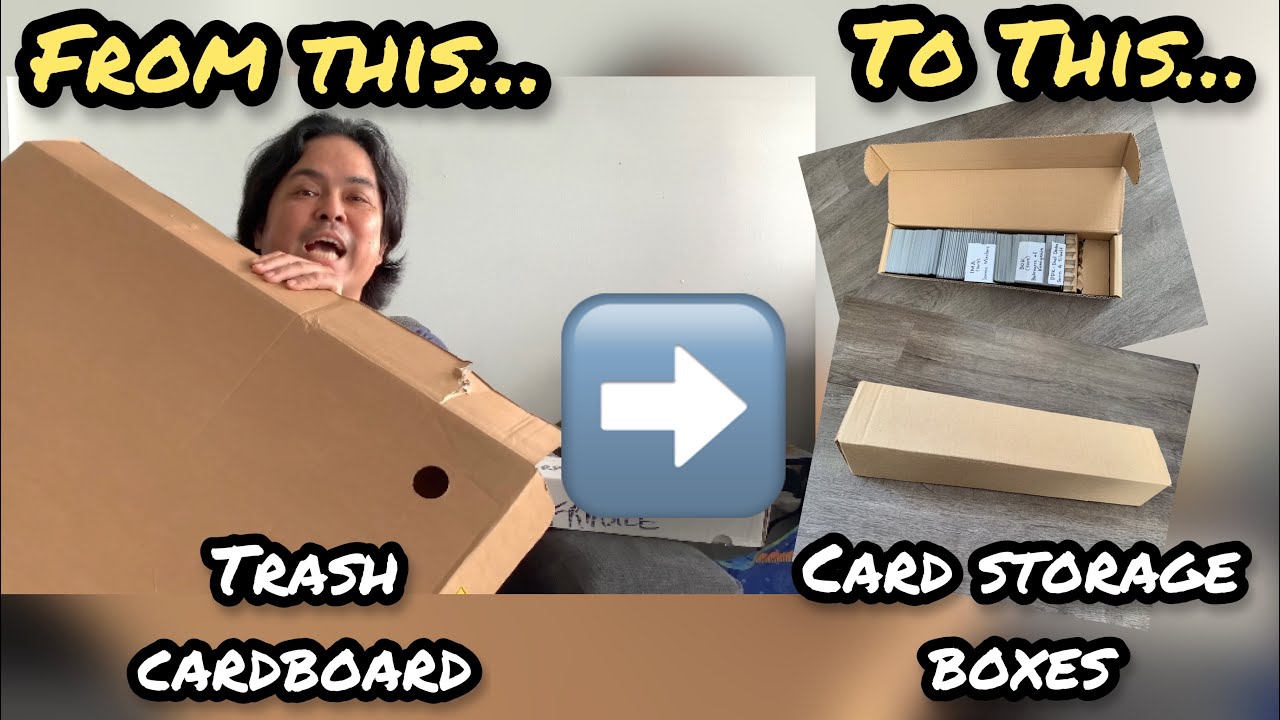 Card Storage Box Hack from a Recycled Cardboard | Trading Card HACK