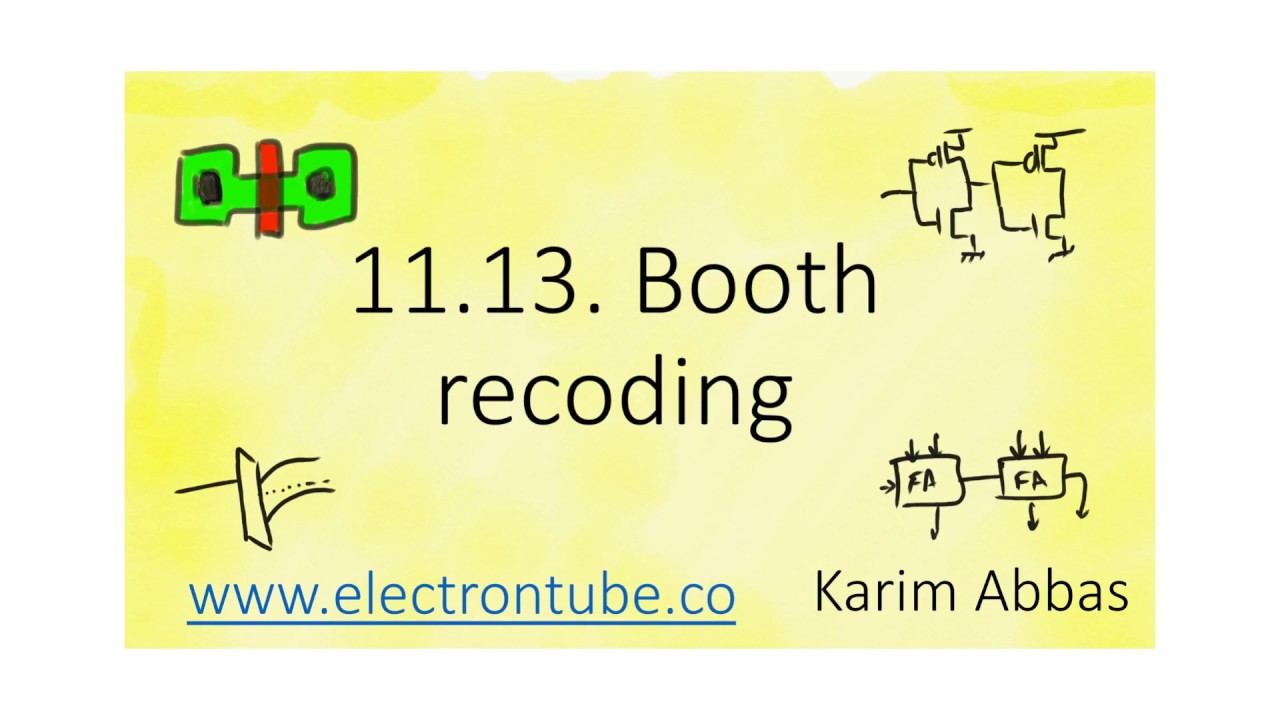 11.13. Booth recoding