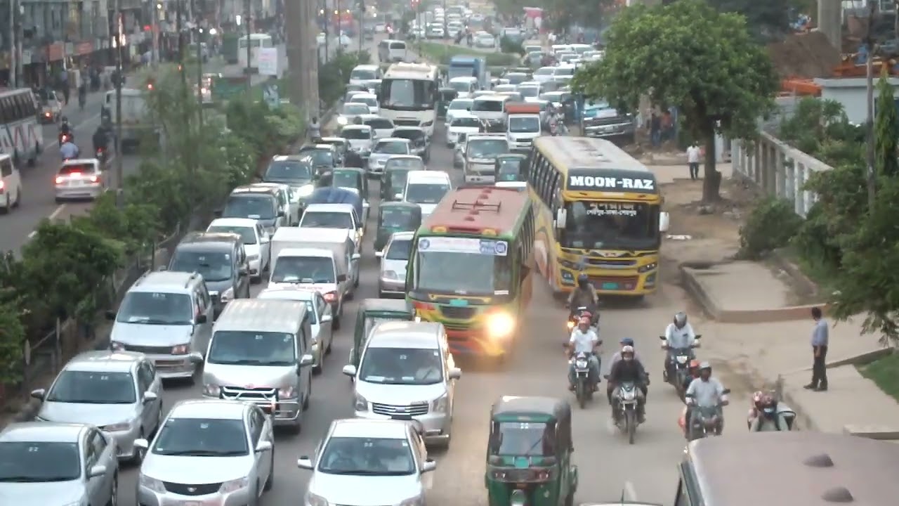 Incredible traffic in Dhaka,Mahakhali.