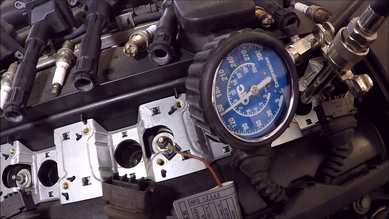 2002 BMW 530i E39 M54 compression check and spark plug replacement