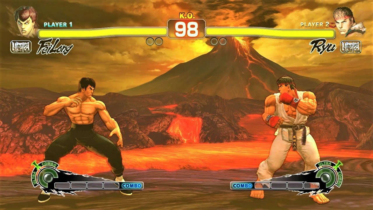 Fei Long vs Ryu (Hardest AI) - Ultra Street Fighter IV