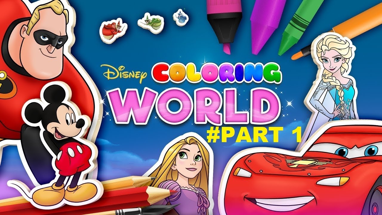 Disney Coloring World Android Gameplay Part 1 ★★★★★