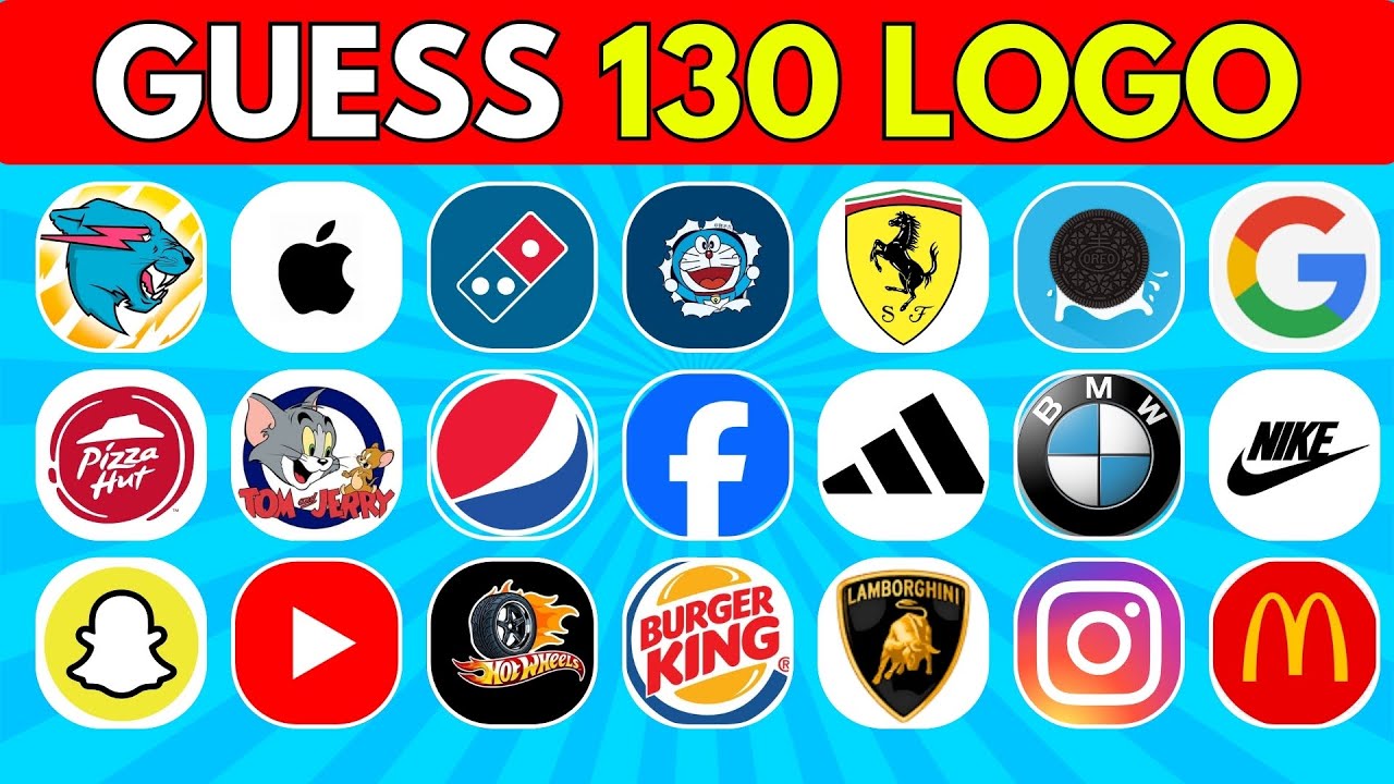 Guess the Logo in 3 Seconds | Famous Logos | Logo Quiz 2025 | 130 Logos