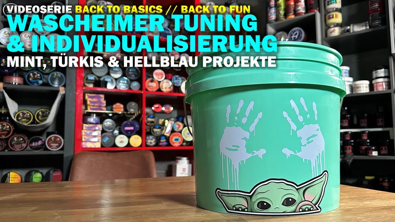 Wash bucket customization: mint, turquoise & light blue - Video series Back to Basics // Back to Fun
