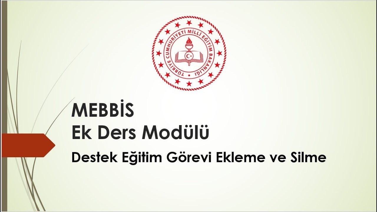 Ek ders modülü - Ders 3 - Destek Eğitim Görevi Ekleme ve Silme