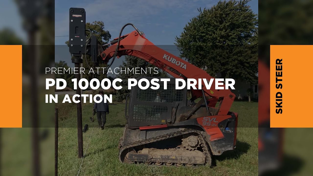 Pound the Ground with the PD1000C Post Driver: Premier Attachments