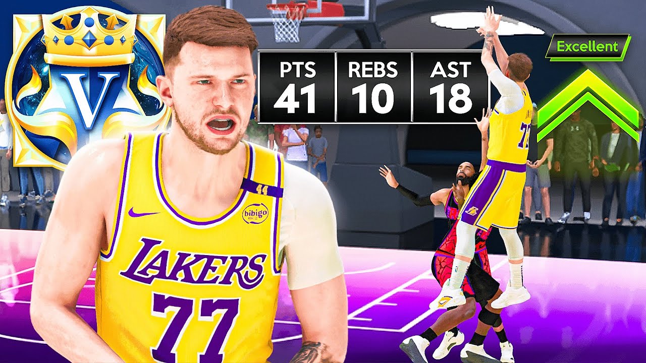 LEGEND LUKA DONCIC BUILD is UNGUARDABLE in RANDOM REC on NBA 2K25