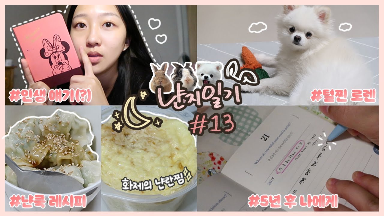 🍁 냔지일기#13ㅣ화제의 냔란찜•물만두 레시피🍴ㅣ자기 전 인생 얘기 타임,,ᵒ̴̶̷̥́·̫ᵒ̴̶̷̣̥̀ ♡