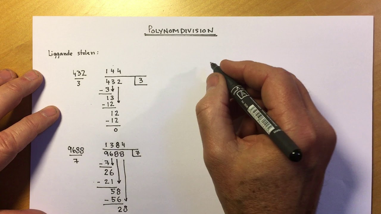 Polynomdivision med 