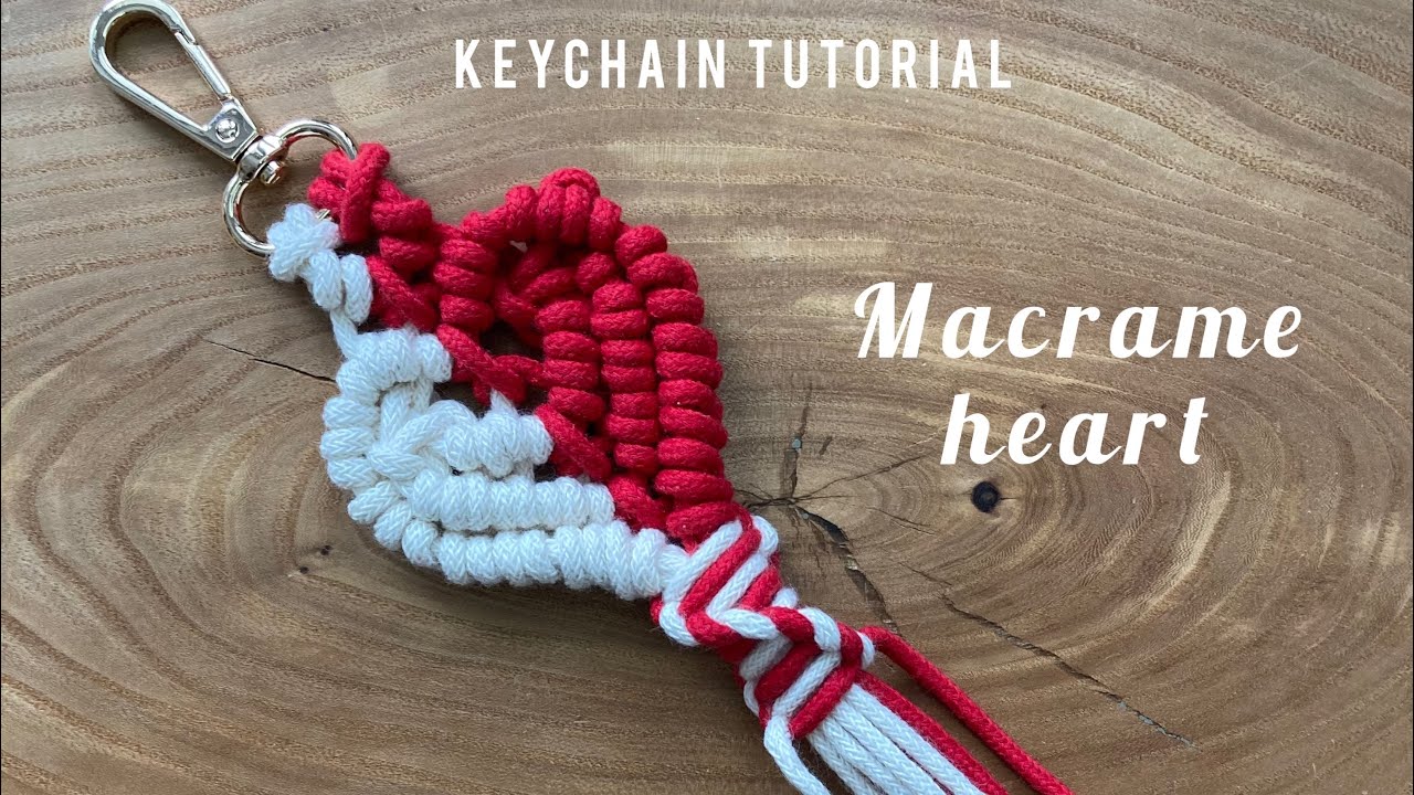 Сердце из макраме | Брелок из макраме | Урок по макраме | Сердце из макраме