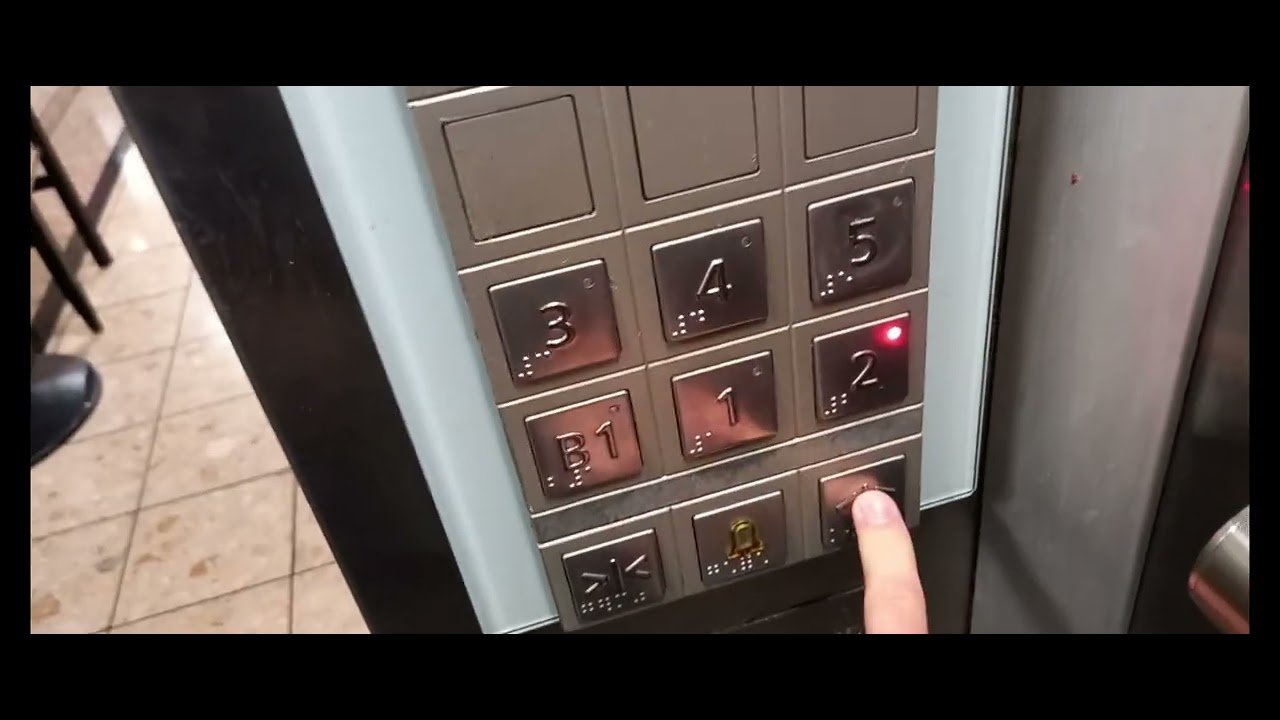 Schindler Traction Elevator at a shopping center in Auckland New Zealand