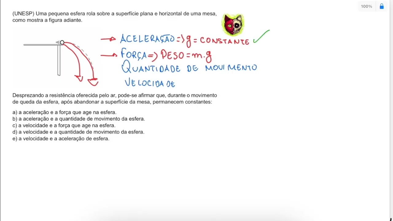 (UNESP) Uma pequena esfera rola sobre a superfície plana e horizontal de uma mesa,como mostra