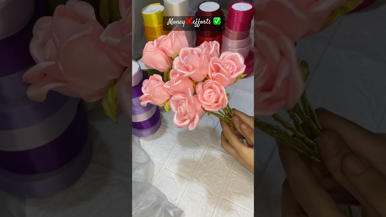Satin ribbon flowers ideas #diy #flowermaking #ribbonflowers #handmade