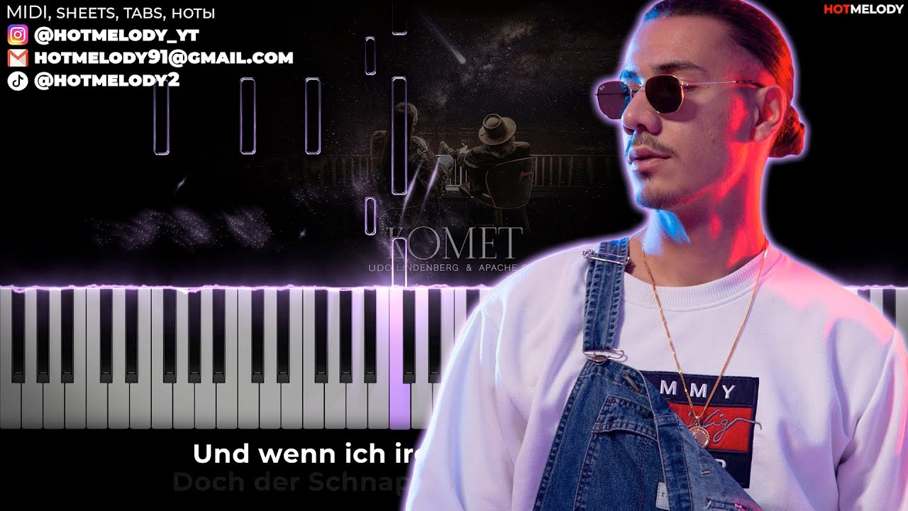 Udo Lindenberg x Apache 207 – Komet piano karaoke instrumental cover