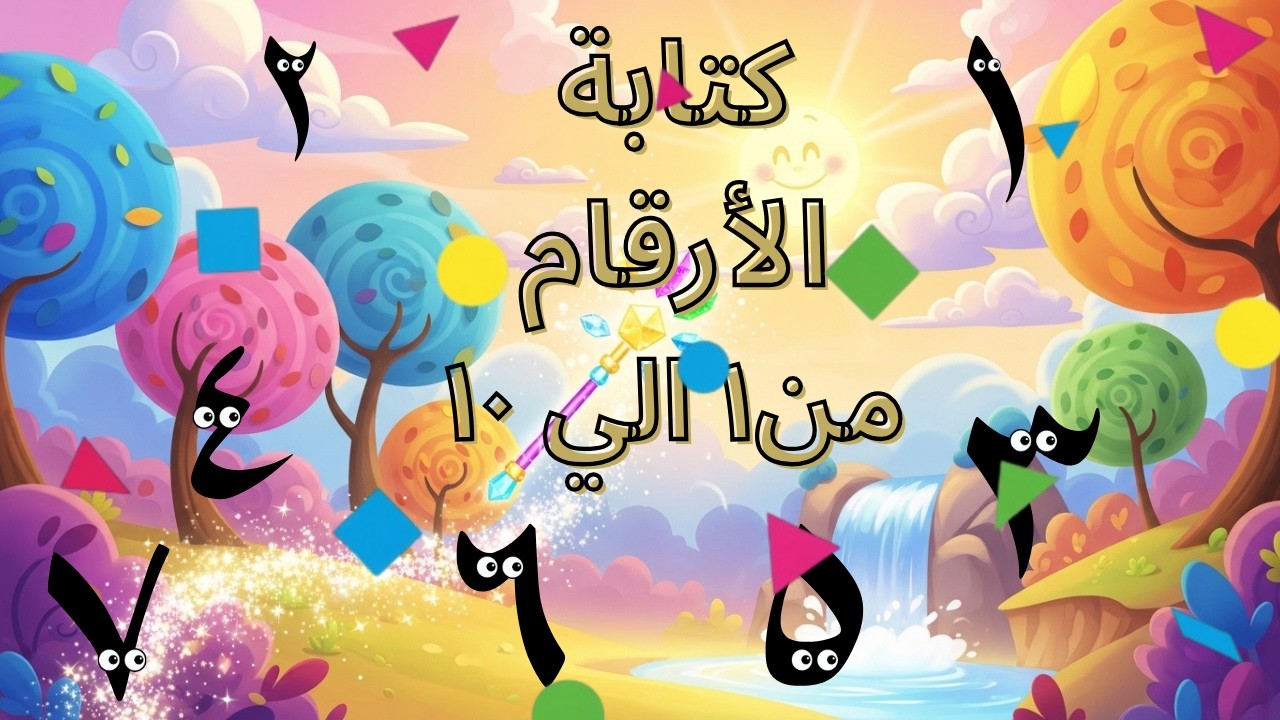 تعليم كتابة الأرقام من 1 إلى 10 للأطفال | تعلم العد بسهولة ✏️🔢وبطريقة صحيحة