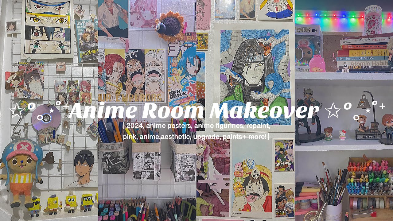 Anime Room Makeover✨🌷| 2024, anime posters, figurines, upgrade, aesthetic, decorations + more |