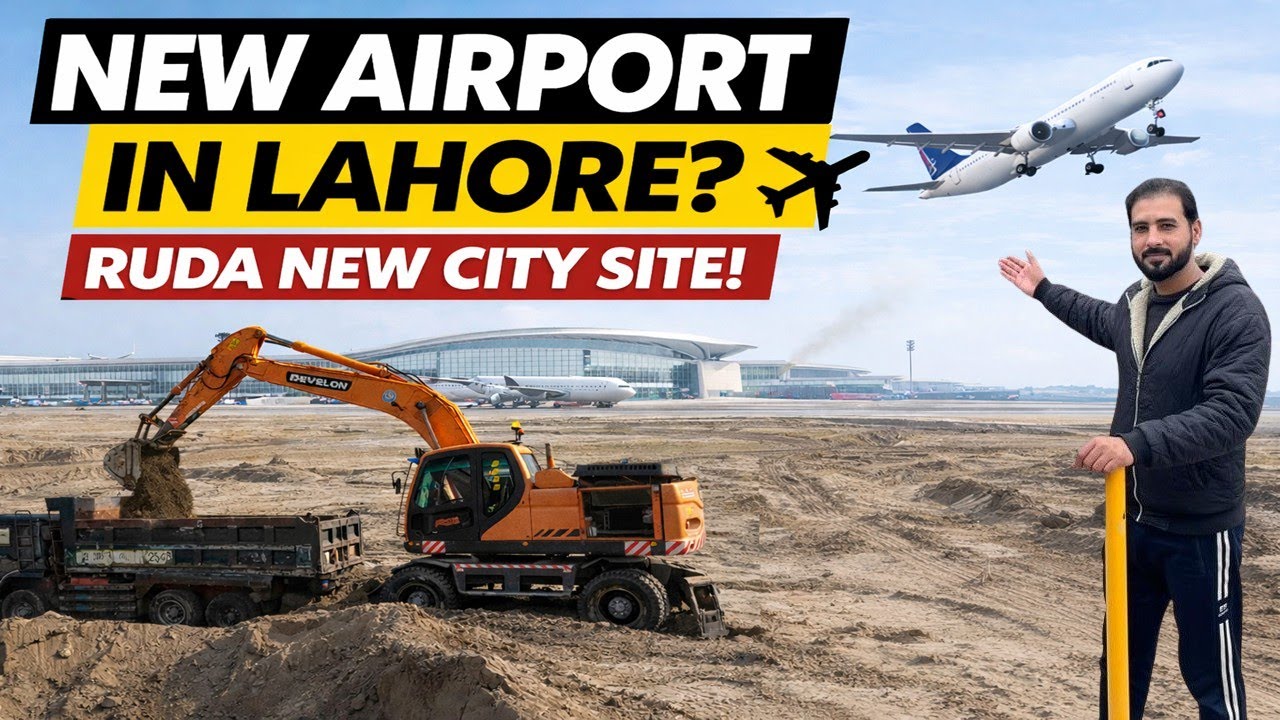 New Airport in Lahore? ✈️ RUDA Airport Site Tour | Ravi Riverfront City Update