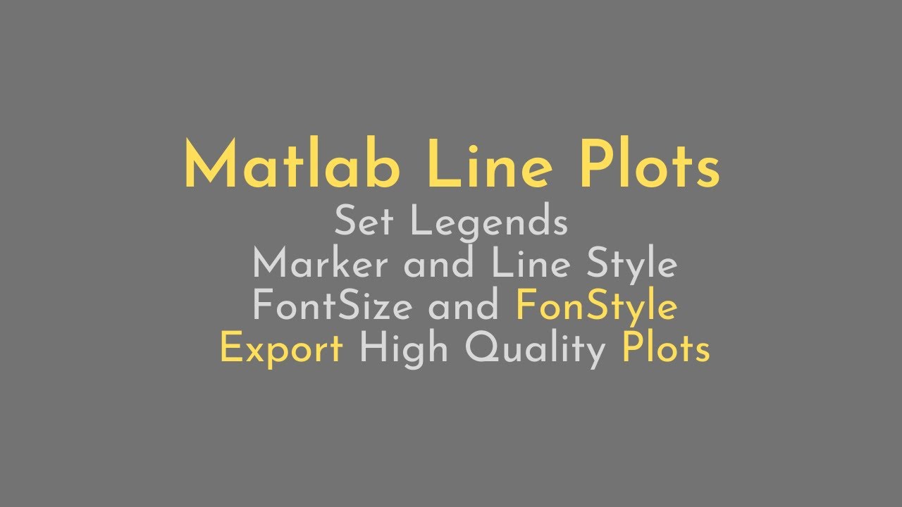 Matlab Line Plots Change Properties and Export High Quality Plots