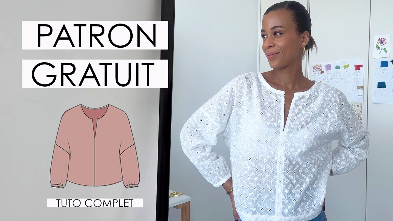 👗TUTORIEL COUTURE // PATRON GRATUIT // Facile à coudre et élégant