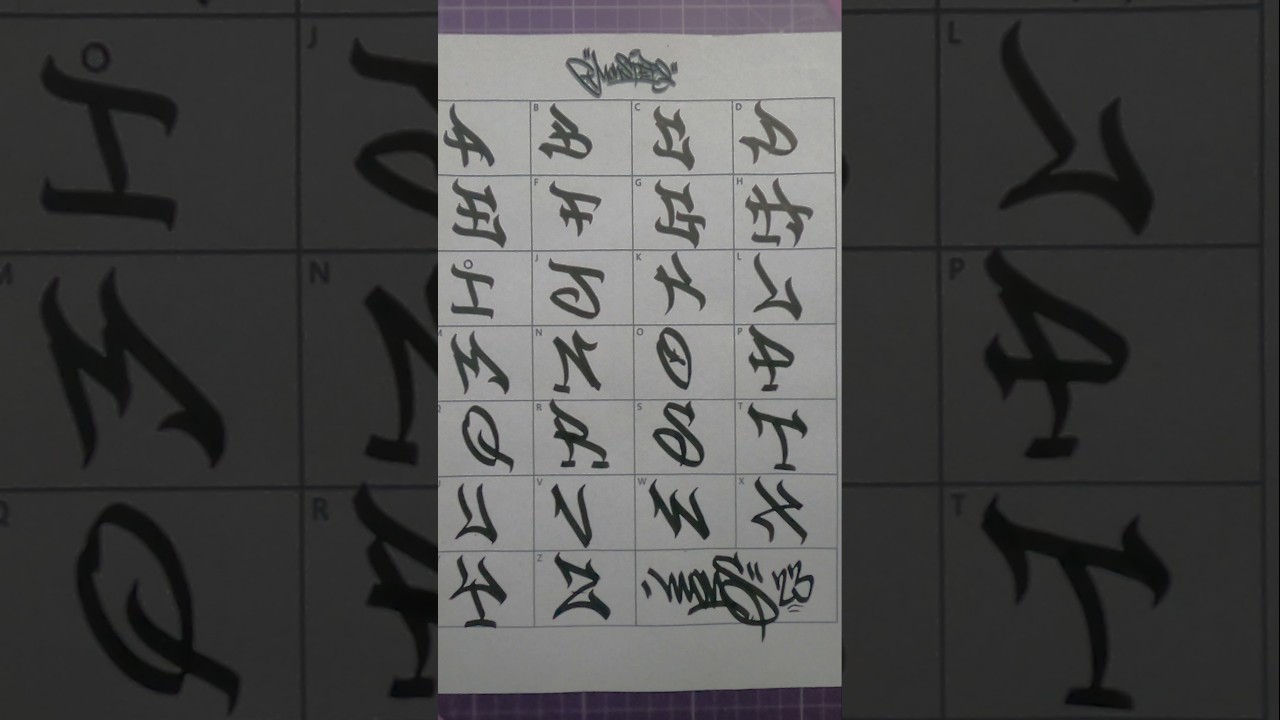 GRAFFITI ALPHABET #graffiti #alphabet #letters #tag #handstyle #style