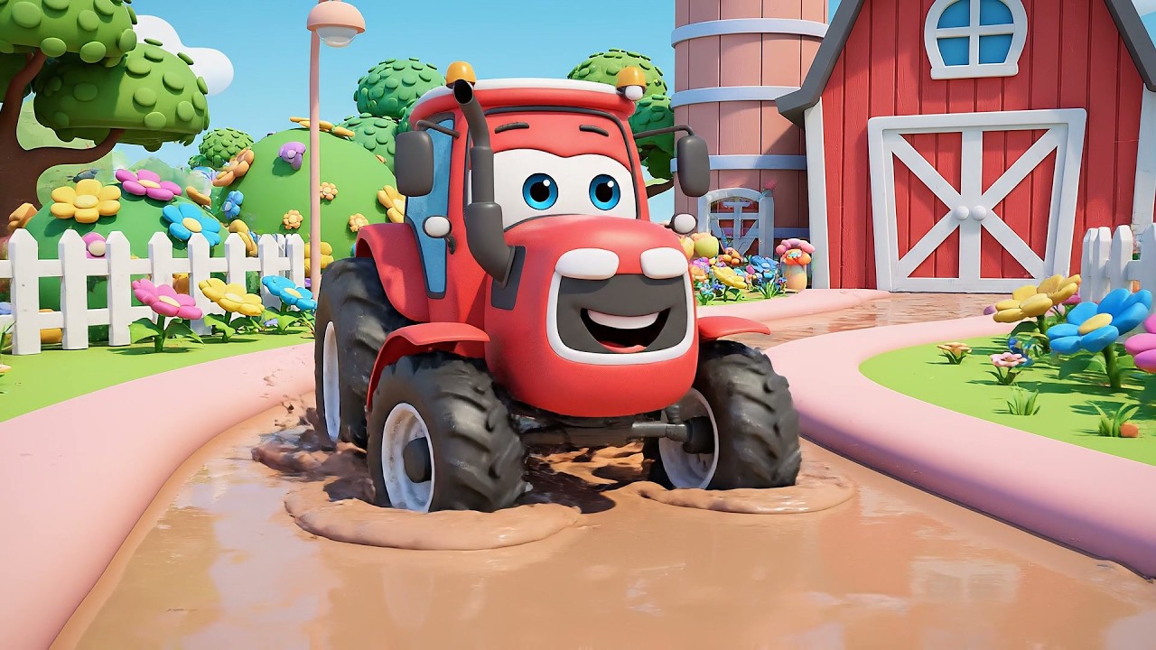 El Pequeño Tractor Traquetea Traque Traque | Canciones de Granja y Construcción